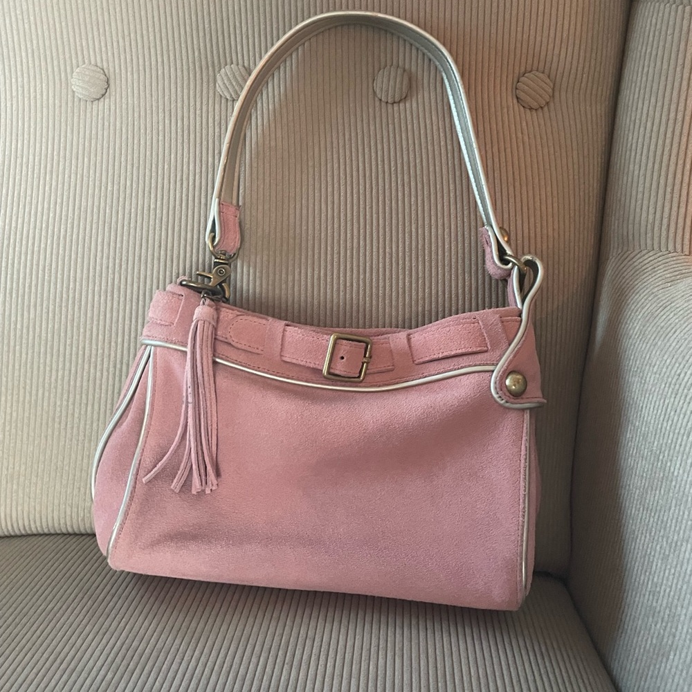 Y2K GAP Pink Suede Shoulder Bag